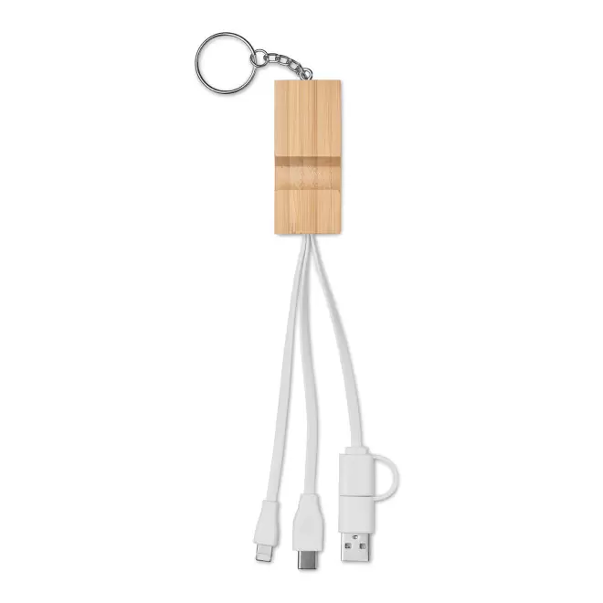 PORTE-CLES CABLES PERSONNALISABLE 'MIDIA' - bois