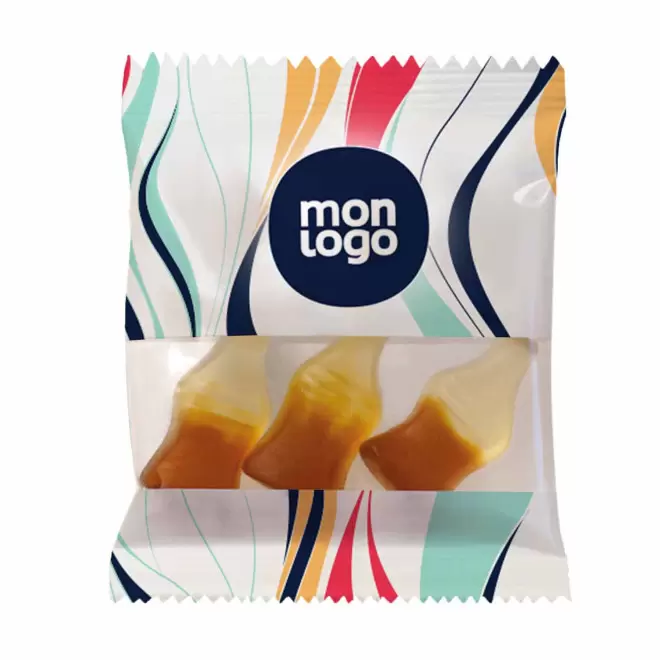 LOT DE 100 SACHETS DE BONBONS PERSONNALISE 'HARIBO®' - cola