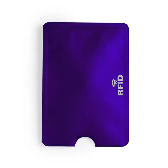 PORTE-CARTE PERSONNALISÉ ANTI-RFID ALUMINIUM 'SMARTCARDI' - violet