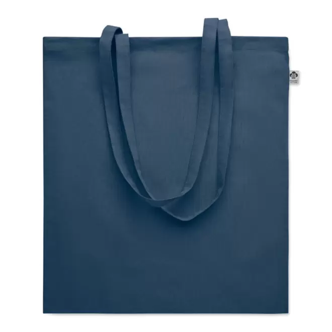SAC SHOPPING PERSONNALISÉ EN COTON 180 GR 'SUNDO BIO' - bleu