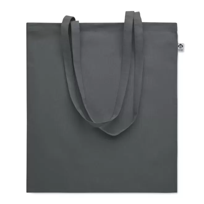 SAC SHOPPING PERSONNALISÉ EN COTON 180 GR 'SUNDO BIO' - gris fonce