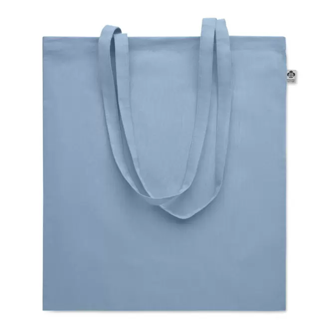 SAC SHOPPING PERSONNALISÉ EN COTON 180 GR 'SUNDO BIO' - bleu ciel