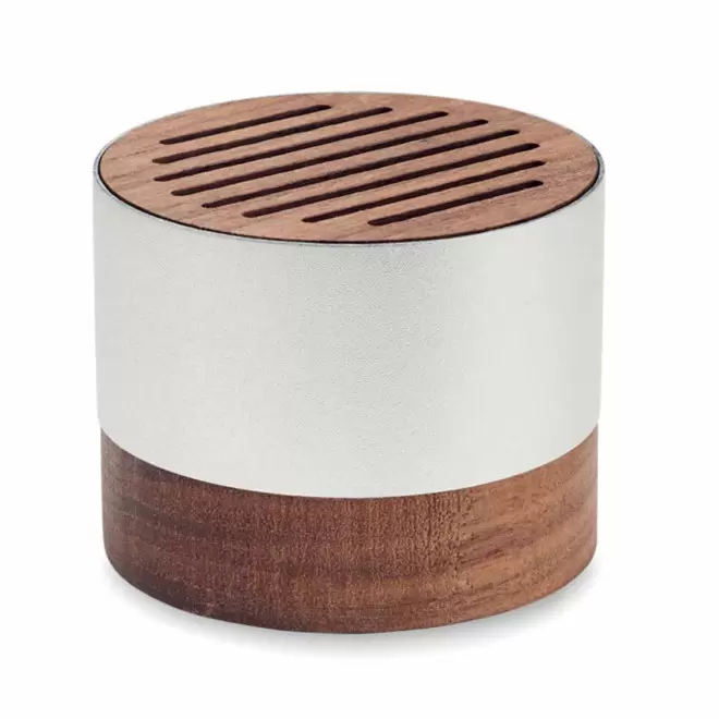 MINI ENCEINTE SANS FIL PERSONNALISABLE 'ELEG ALU' - bois
