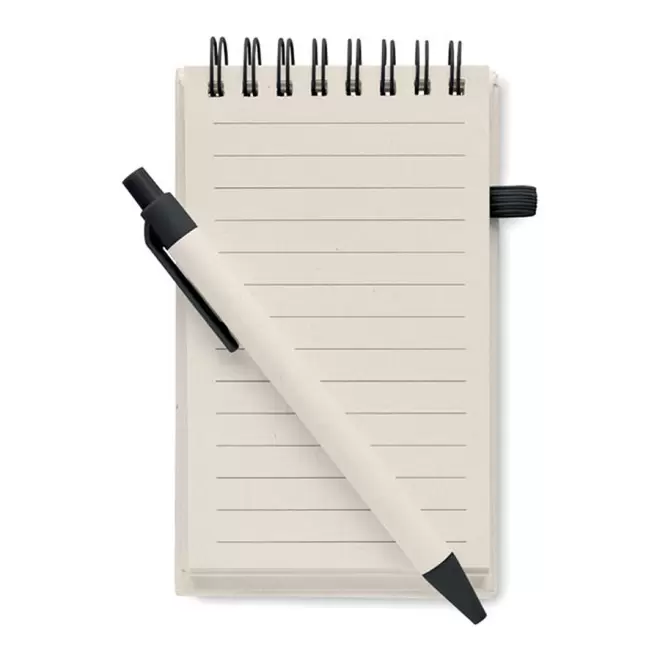 BLOC-NOTES A6 PERSONNALISABLE 'LEITE' - noir