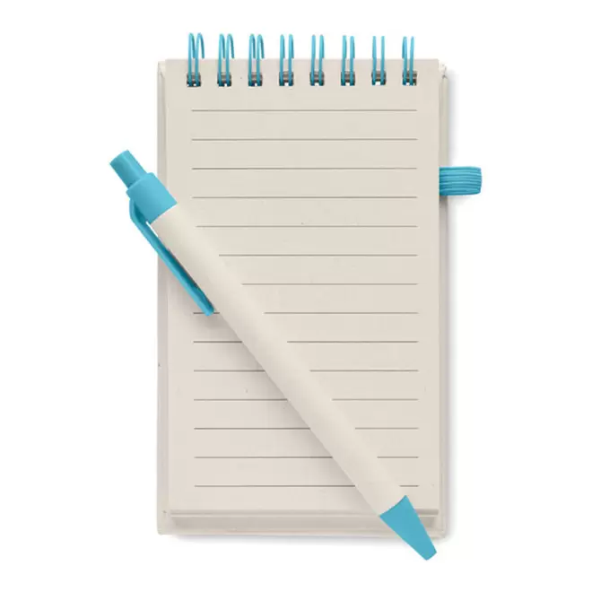 BLOC-NOTES A6 PERSONNALISABLE 'LEITE' - turquoise