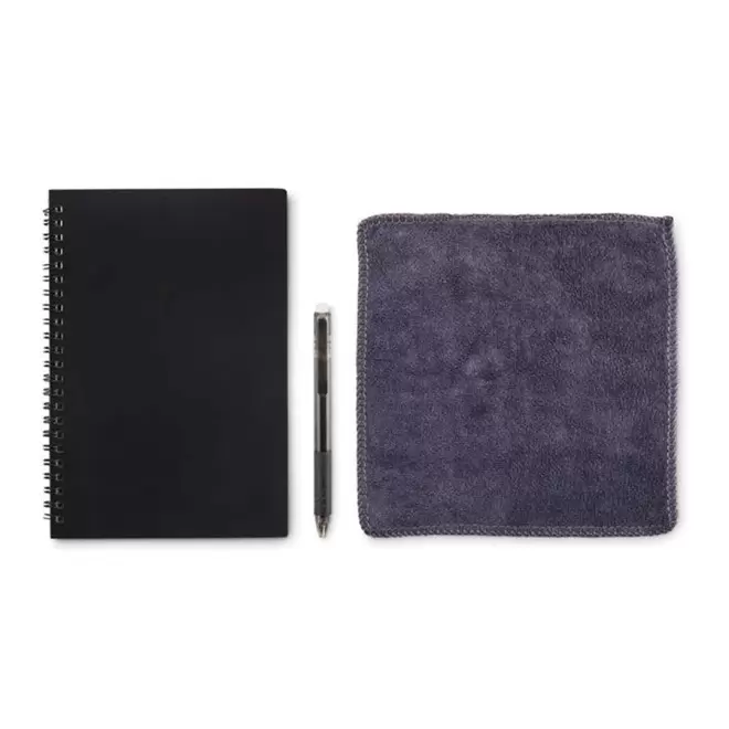 CARNET A5 PERSONNALISABLE REUTILISABLE 'PAPPLE' - noir