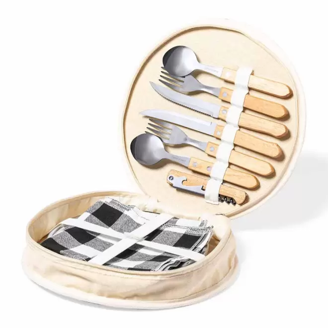 SET DE PIQUE-NIQUE PUBLICITAIRE 'SIWA' - naturel