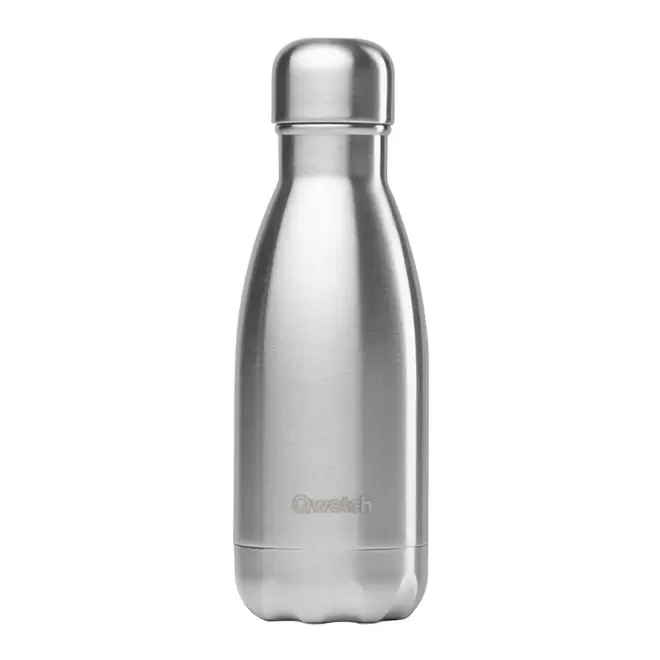 BOUTEILLE ISOTHERME PERSONNALISABLE INOX '260 ML QWETCH®' - argenté