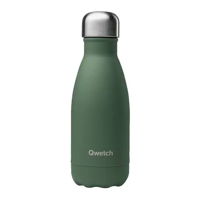 BOUTEILLE ISOTHERME PERSONNALISABLE INOX '260 ML QWETCH®' - vert