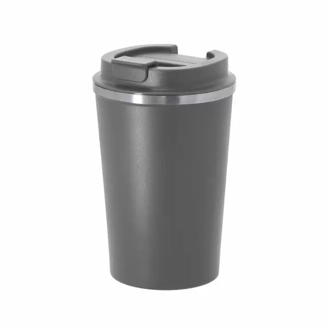 MUG PERSONNALISABLE ACIER INOX DOUBLE PAROI 350 ML 'TOODI' - gris
