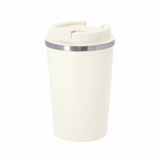 MUG PERSONNALISABLE ACIER INOX DOUBLE PAROI 350 ML 'TOODI' - naturel