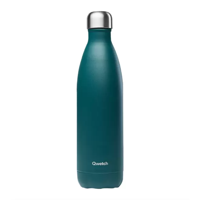 BOUTEILLE ISOTHERME PERSONNALISABLE INOX 750 ML QWETCH® - vert émeraude