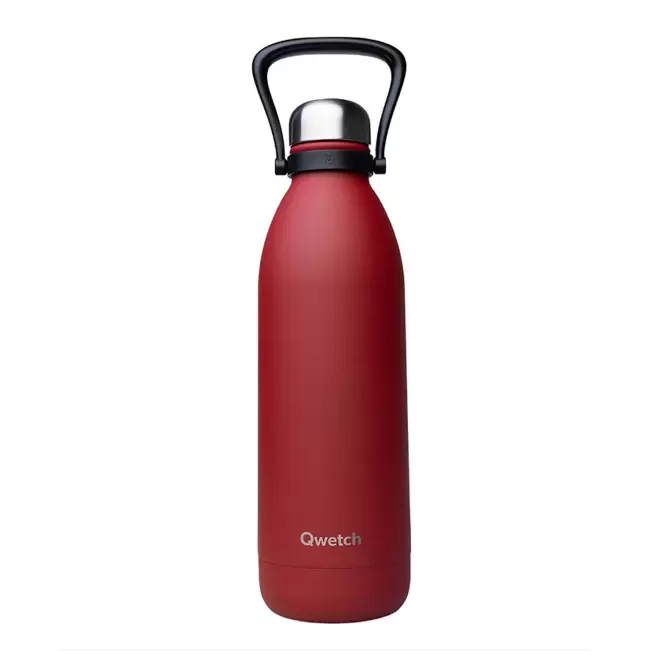 BOUTEILLE ISOTHERME PERSONNALISABLE INOX '1,5L QWETCH®' - rouge