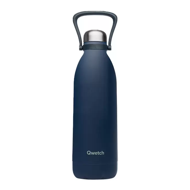 BOUTEILLE ISOTHERME PERSONNALISABLE INOX '1,5L QWETCH®' - bleu