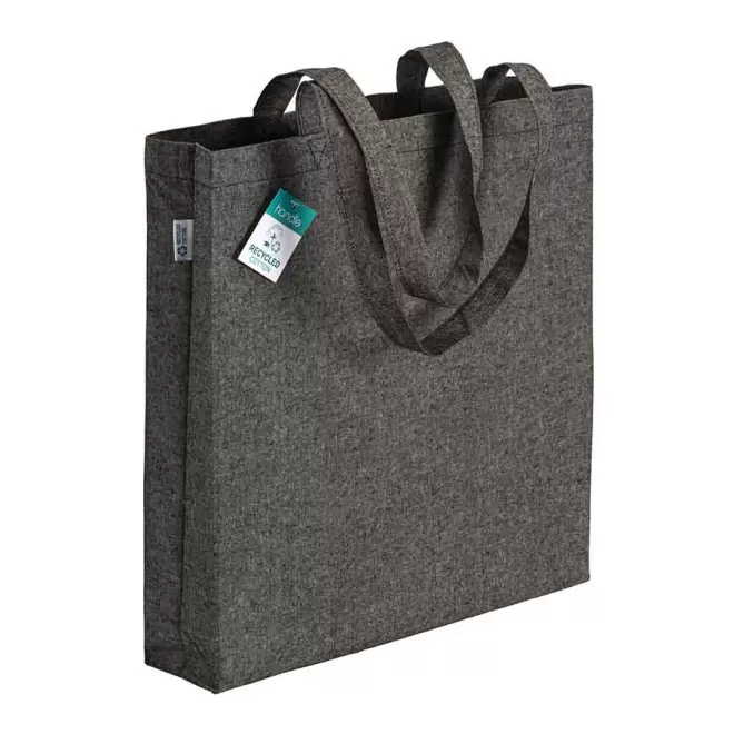SAC COTON RECYCLE PERSONNALISABLE 190 GR/M2 'BOQUITA' - noir