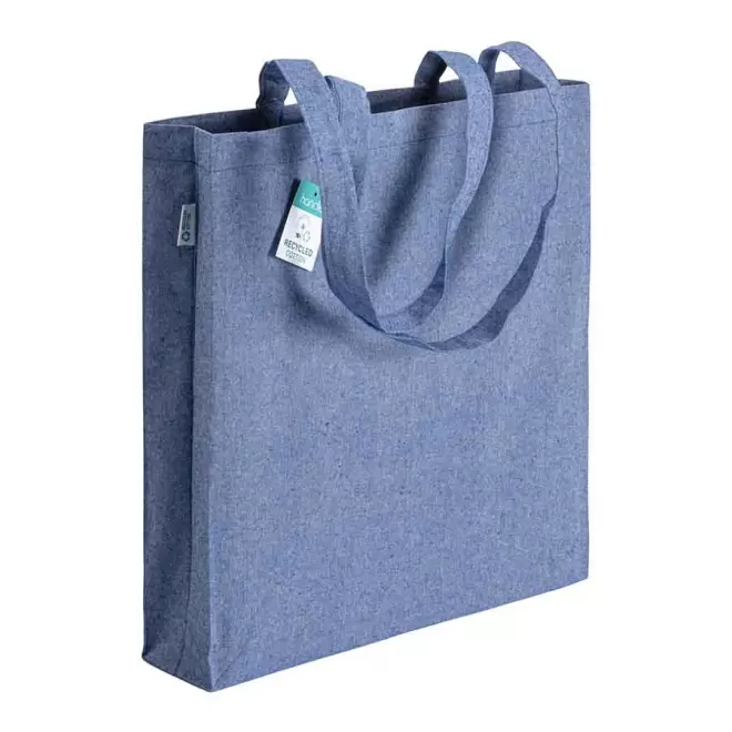 SAC COTON RECYCLE PERSONNALISABLE 190 GR/M2 'BOQUITA' - bleu