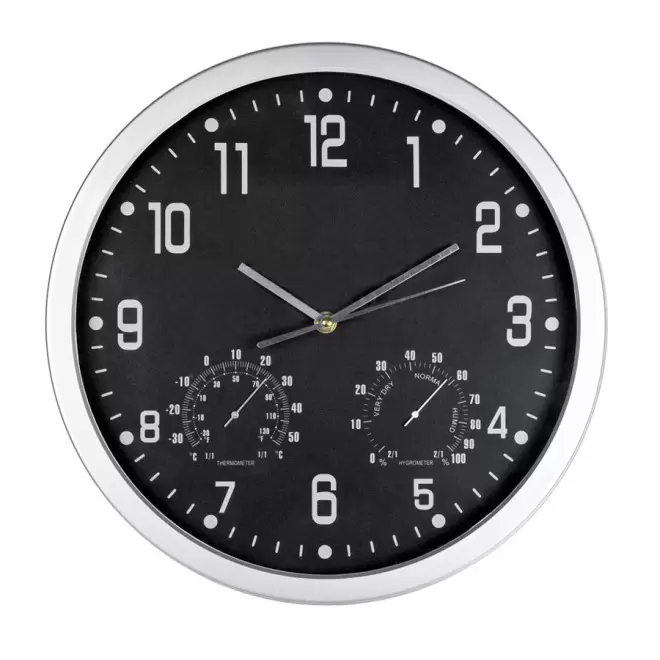 HORLOGE AVEC THERMOMETRE 'BIGTIME' - noir