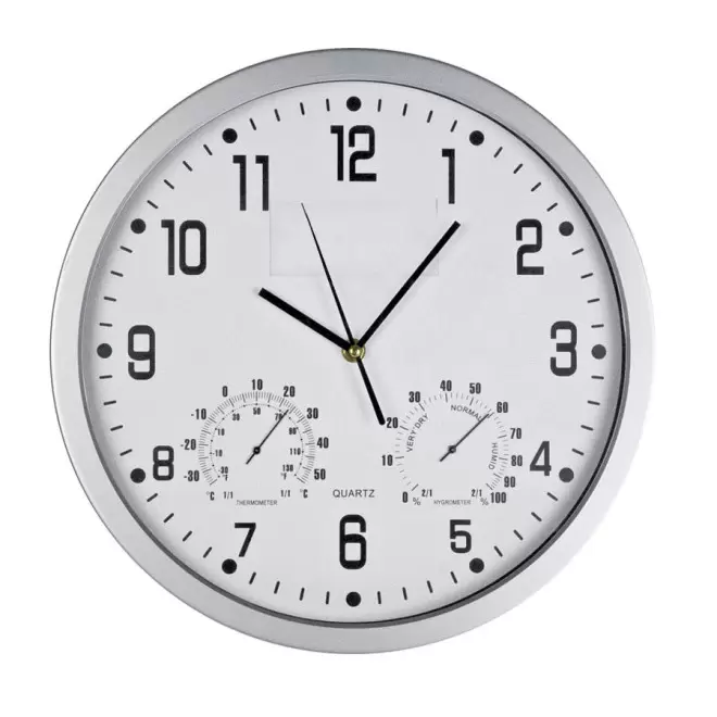 HORLOGE AVEC THERMOMETRE 'BIGTIME' - blanc