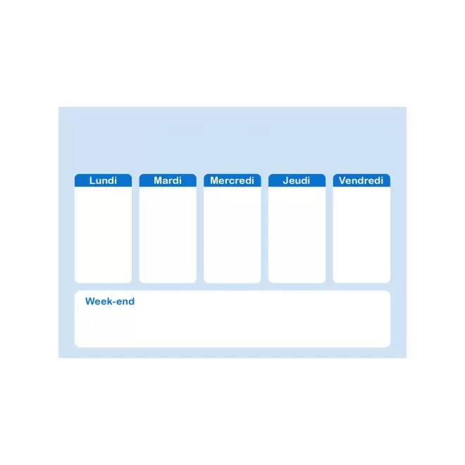 PLANNING AIMANTE PUBLICITAIRE 'CHECK' - bleu - 21x15cm