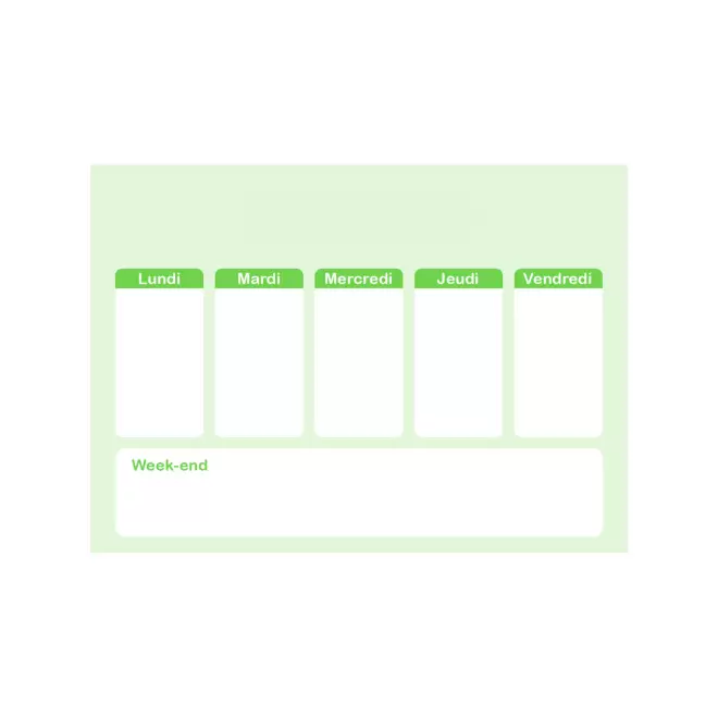 PLANNING AIMANTE PUBLICITAIRE 'CHECK' - vert - 21x15cm