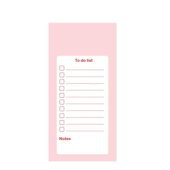 TO-DO LISTE AIMANTEE PERSONNALISEE 'CHECK' - rouge