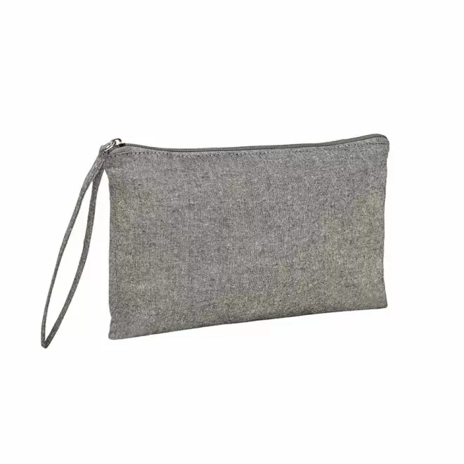 POCHETTE PUBLICITAIRE COTON RECYCLE 'BAMBUI' - noir chiné