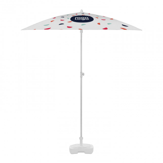 PARASOL DE PLAGE PERSONNALISE 'BEACHCALOR' - blanc
