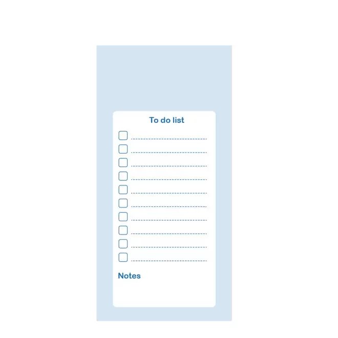 TO-DO LISTE AIMANTEE PERSONNALISEE 'CHECK' - bleu