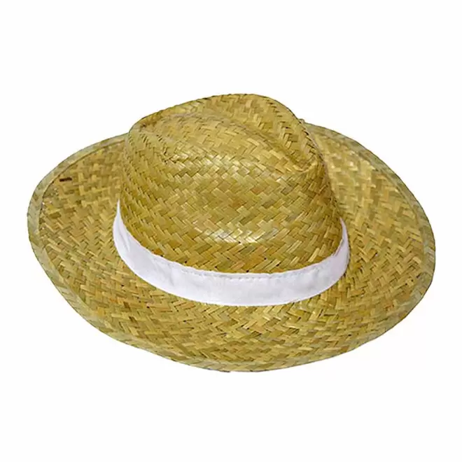 CHAPEAU DE PAILLE PERSONNALISABLE 'LUA EU' - paille foncée