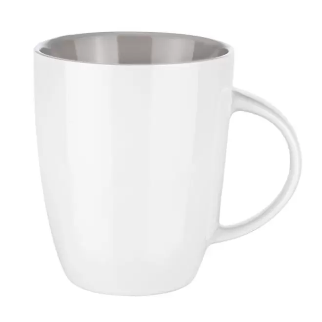 MUG PERSONNALISABLE EN PORCELAINE SUBLI 250 ML 'COLBO' - blanc/gris