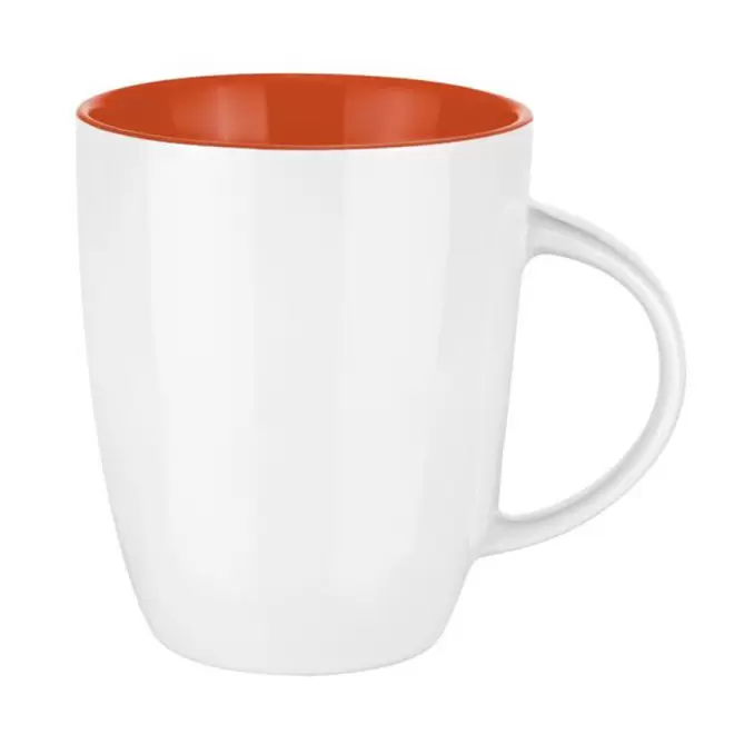 MUG PERSONNALISABLE EN PORCELAINE SUBLI 250 ML 'COLBO' - blanc/orange