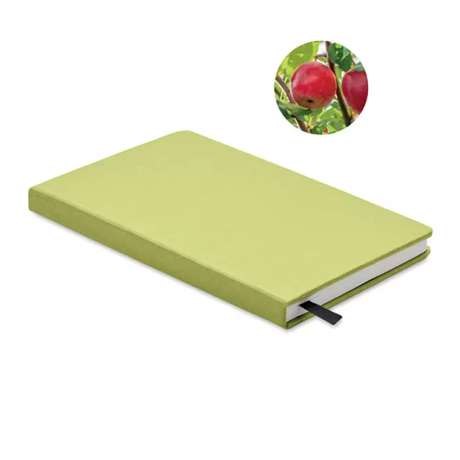 CARNET A5 AVEC GRAINES PERSONNALISABLE 'FERROL' - lime