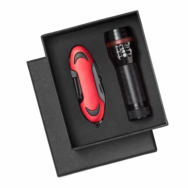 SET DE POCHE MULTIFONCTION PERSONNALISE 'RISORZE' - rouge