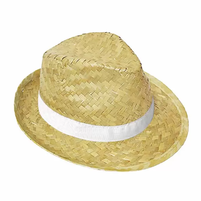 CHAPEAU DE PAILLE PERSONNALISABLE 'BRAZ EU' - paille clair