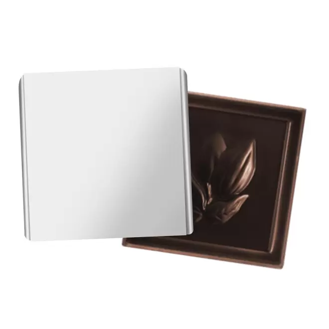 CARRE DE CHOCOLAT 4G 71% BIO PERSONNALISABLE 'CARCHOCO' - quadrichromie