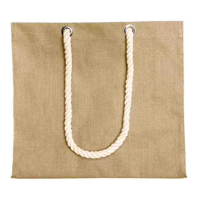 SAC EN JUTE PERSONNALISABLE AVEC SOUFFLET 'KILGO' - naturel