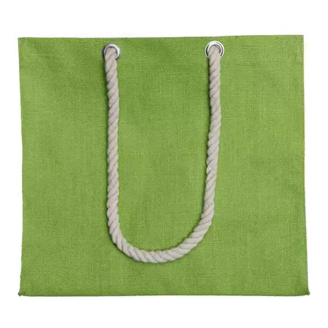 SAC EN JUTE PERSONNALISABLE AVEC SOUFFLET 'KILGO' - vert
