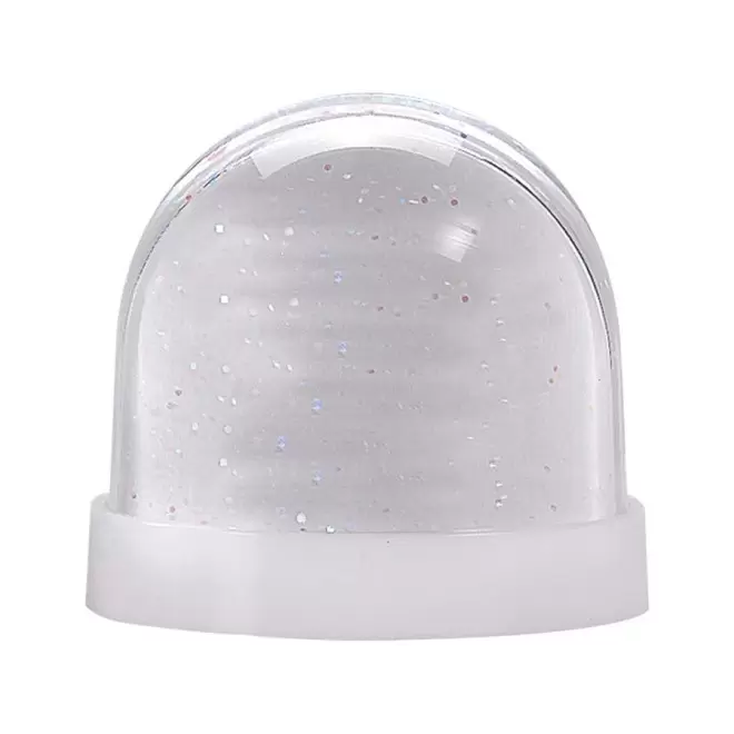 PRESSE-PAPIERS BOULE A NEIGE PERSONNALISABLE 'PAILLETTY'  - blanc