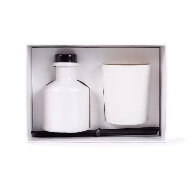 COFFRET BOUGIE ET DIFFUSEUR PERSONNALISABLE 'NONMA' - beige