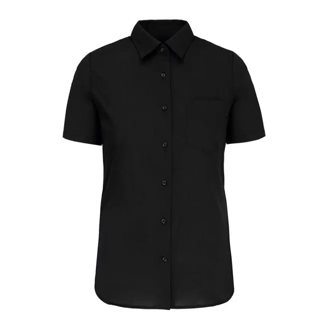 CHEMISE MANCHES COURTES FEMMES PERSONNALISABLE 'KARIBAN' - black