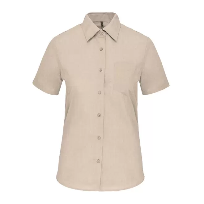 CHEMISE MANCHES COURTES FEMMES PERSONNALISABLE 'KARIBAN' - angora