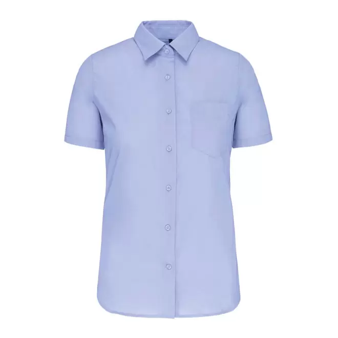 CHEMISE MANCHES COURTES FEMMES PERSONNALISABLE 'KARIBAN' - bright sky