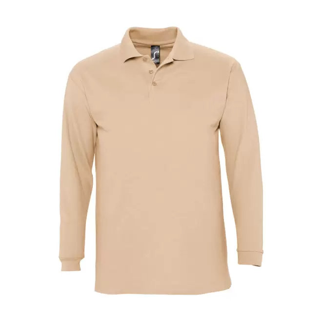 POLO PUBLICITAIRE MANCHES LONGUES HOMME 'WINTER II' - sable