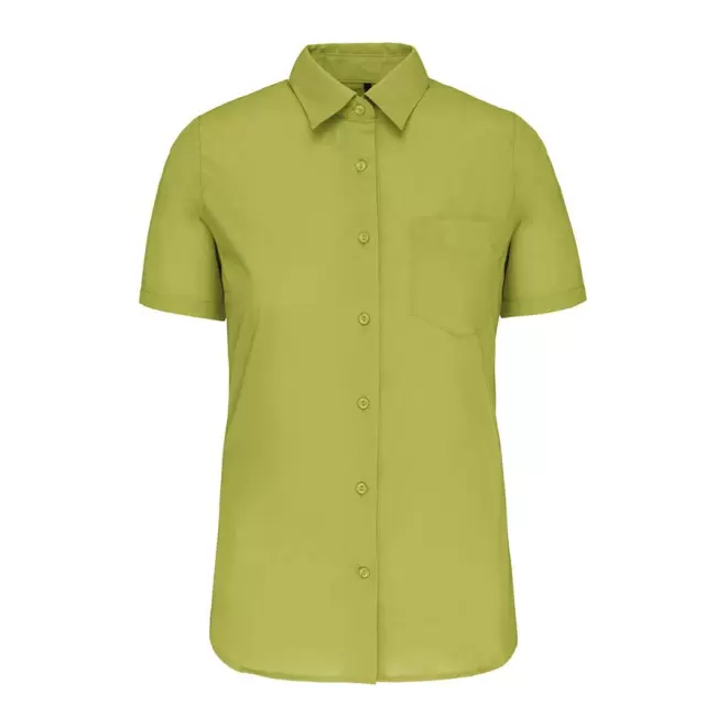 CHEMISE MANCHES COURTES FEMMES PERSONNALISABLE 'KARIBAN' - lime