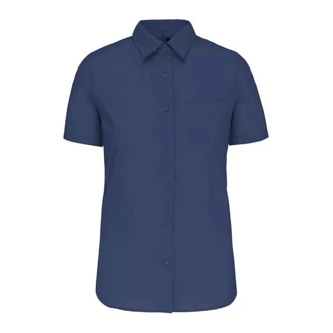 CHEMISE MANCHES COURTES FEMMES PERSONNALISABLE 'KARIBAN' - deep blue