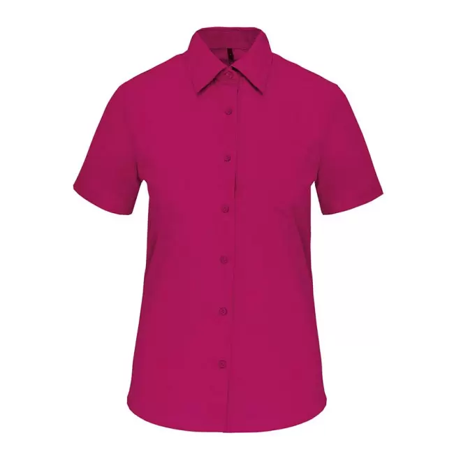 CHEMISE MANCHES COURTES FEMMES PERSONNALISABLE 'KARIBAN' - fuchsia