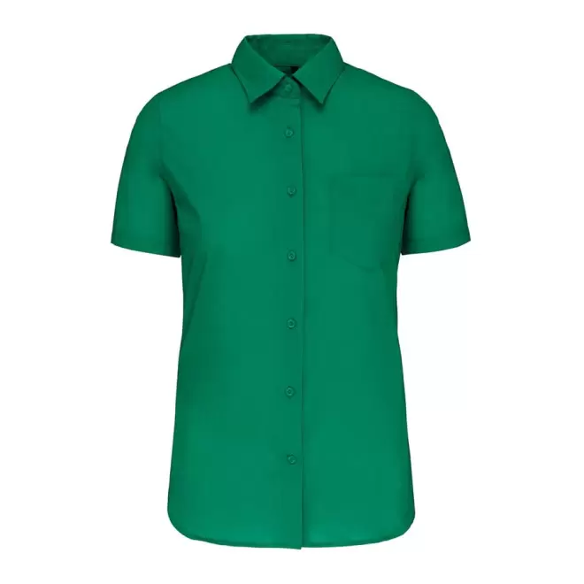 CHEMISE MANCHES COURTES FEMMES PERSONNALISABLE 'KARIBAN' - kelly green