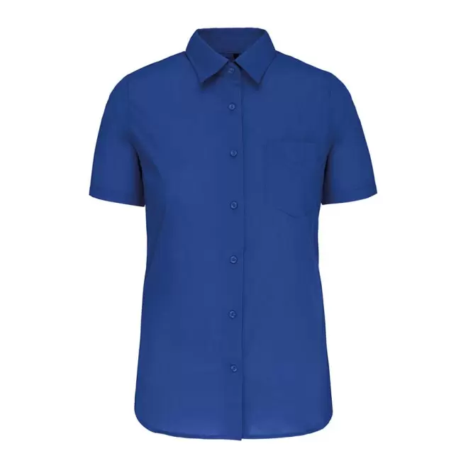 CHEMISE MANCHES COURTES FEMMES PERSONNALISABLE 'KARIBAN' - royal blue