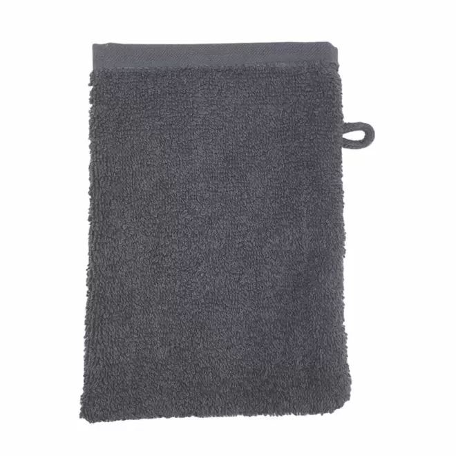 GANT DE TOILETTE EN COTON PERSONNALISABLE 'PITOU' - gris anthracite