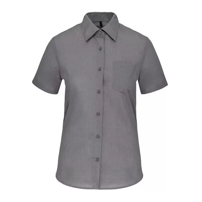 CHEMISE MANCHES COURTES FEMMES PERSONNALISABLE 'KARIBAN' - storm grey